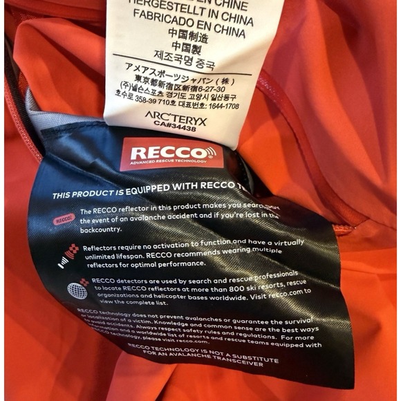 Arc'teryx Shashka Bib Ski Pants Womens Large Red Recco - Picture 6 of 10